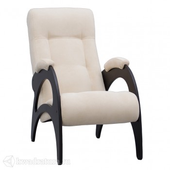Кресло для отдыха Неаполь Модель 9 без лозы (Венге-эмаль/Ткань Ваниль Verona Vanilla) в Курагино - kuragino.mebel54.com | фото