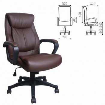 Кресло офисное BRABIX Enter EX-511 (коричневый) в Курагино - kuragino.mebel54.com | фото
