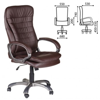 Кресло офисное BRABIX Omega EX-589 (коричневое) в Курагино - kuragino.mebel54.com | фото