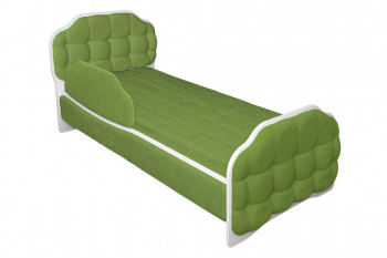 Кровать 170 Атлет 76 Зелёный (мягкий бортик) в Курагино - kuragino.mebel54.com | фото
