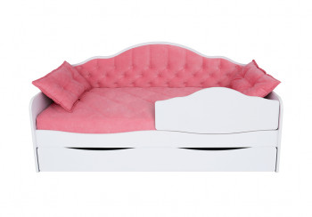 Кровать 170 серии Иллюзия Лайт 1 ящик 89 Розовый (подушки) в Курагино - kuragino.mebel54.com | фото