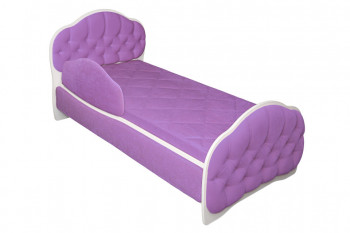 Кровать 180 Гармония 67 Светло-фиолетовый (мягкий бортик) в Курагино - kuragino.mebel54.com | фото