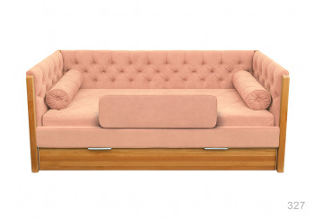 Кровать 180 серии Леди + ящик 15 Бледно-розовый (мягкий бортик/подушка валик) в Курагино - kuragino.mebel54.com | фото