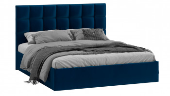 Кровать без ПМ «Эмбер» Велюр Confetti/Blue в Курагино - kuragino.mebel54.com | фото