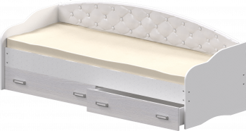 Кровать Софа-7 с мягкой спинкой (800х1900) Белый в Курагино - kuragino.mebel54.com | фото