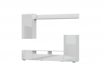 Мебель для гостиной МГС 4 (Белый/Белый глянец) в Курагино - kuragino.mebel54.com | фото