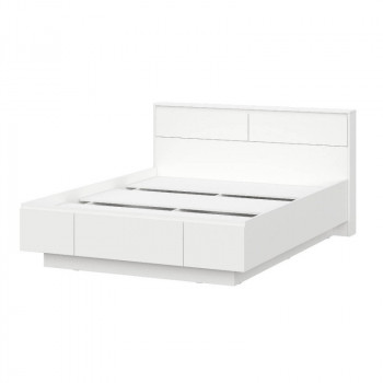 Модульная система "Одри" Кровать двойная (1,6х2,0) серия 3 Белый в Курагино - kuragino.mebel54.com | фото