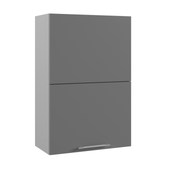 Ройс ПГПМ 600 Шкаф верхний Blum Aventos HF (Графит софт/корпус Серый) в Курагино - kuragino.mebel54.com | фото
