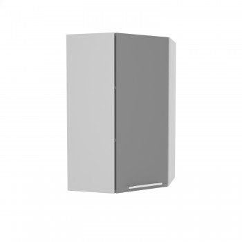 Ройс ВПУ 550 Шкаф верхний угловой высокий (Графит софт/корпус Серый) в Курагино - kuragino.mebel54.com | фото
