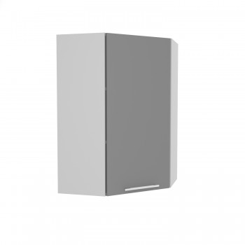 Ройс ВПУ 600 Шкаф верхний угловой высокий (Графит софт/корпус Серый) в Курагино - kuragino.mebel54.com | фото