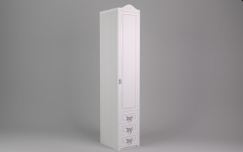 Шкаф угловой Бэлла с ящиками (Выбеленное дерево/Белый) в Курагино - kuragino.mebel54.com | фото